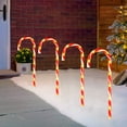 thumbnail image 3 of Lapalife Christmas Candy Cane Lights Solar Powered Outdoor, 5 Pack Pathway Marker Candy Lights Waterproof with Stakes for Garden Patio Outdoor Christmas Decorations, 3 of 7