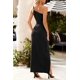 thumbnail image 3 of Vestido PRETTYGARDEN Maxi Negro con Hombro Descubierto y Abertura Alta Talla M, 3 of 7