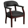 thumbnail image 2 of Emma + Oliver Black Vinyl Luxurious Conference Chair, 2 of 11