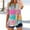 Pink-3, variant on FamilyThread Womens Summer V Neck Short Sleeve Tie Dye Tops Loose Casual T-Shirt Button Up Blouses
