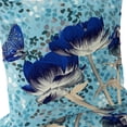 thumbnail image 6 of Set of Two 16" X 16" Blue and Gray Butterfly Blown Seam Floral Indoor Outdoor Throw Pillow, 6 of 7