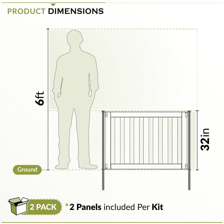 Zippity Outdoor Products ZP19075 Newberry Wood Fence 48” W x 32” H