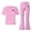 C633/Pink, variant on XIYON Girls Clothes Bow Print Short Sleeve Top and Flared Pants 2 Piece Outfit Set for Kids