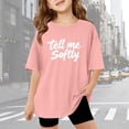 thumbnail image 2 of Xijirk Girls Shirts,Summer Casual Short Sleeve Top Pure Solid Color Round Neck Blouse Soft Breathable Linen Blend Tee for Girls Daily Wear,Boys Shirts,Pink,9-10 Years, 2 of 4