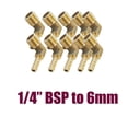 thumbnail image 1 of 10 Uds Acoplamiento enchufable Cola Conector de latón 1/4 BSP hasta 6 mm, 1 of 4