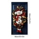thumbnail image 3 of Cubierta Festiva para Puertas, Banderín para Puertas de Fiestas, Decoración Navideña para Puertas con Diseño de Muñeco de Nieve, Colgante de Tela para Puertas, 90 x 180 cm para Navidad, Fiestas, 3 of 6