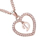 thumbnail image 3 of Qarigey Collar con colgante de corazón de cristal de oro rosa de 26 letras, cadena para clavícula, regalo para pareja Ropa, zapatos y accesorios Miscelánea D, 3 of 5