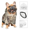thumbnail image 3 of Fotbe Abstract Coffee Pattern With Letters Sudadera con Estampado para Perros Pequeños – Suéter con Capucha para Mascotas, Tela Suave de Forro Polar con Bolsillo-Small, 3 of 7
