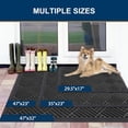 thumbnail image 2 of Buganda Door Mat Outside, Non Slip Rubber Doormat, Low Profile Dirt Trapper Welcome Mat, Heavy Duty Entrance Mat, 29.5"x17", Black, 2 of 7