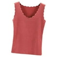 thumbnail image 1 of Sonducket Ropa interior térmica para mujer, chaleco sin costuras para Otoño Invierno, hogar, escuela, capa básica, Tops cálidos, ropa Camisetas sin mangas Rojo, 1 of 6