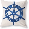 thumbnail image 4 of Navy Blue Nautical Throw Pillow Covers 18x18 Set of 4 White Coastal Ocean Anchors Pillow Covers Couch Decorative Outdoor Square Linen Pillow Cushion Cases for Living Room Sofa Bed Home Decor, 4 of 6