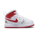 thumbnail image 2 of Toddler's Jordan 1 Mid SS White/University Red (DR6497 116) - 4, 2 of 5