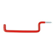 Hyper Tough Screw-in Vinyl Coated Garage Ladder Hook, Red