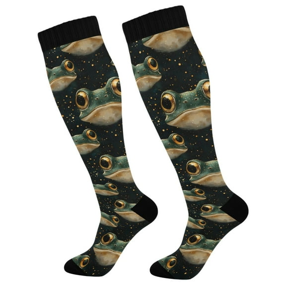 joogoo Frogs Long Socks Women Men Knee High Sock