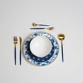 thumbnail image 3 of Ozarke Gem Blue White Plate Set, Fine Bone China (Set of 12), 3 of 5