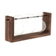 thumbnail image 3 of Macetero de cristal para terrario con soporte de madera, macetero de capullos de flores, estante de madera de 11,6x3,3x5,3 pulgadas, montable en pared, 3 of 8