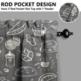 thumbnail image 5 of Kitchen Food Cooking Chef 3-Piece Kitchen Curtains Set Kitchen Curtains Sets with Valance for Windows Rod Pocket Machine Washable Kitchen Decor Decorations (54"x18"+2x27.5"x24"), 5 of 6