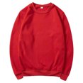 thumbnail image 2 of Oversized Sweatshirt Men Long Sleeve Sweater Crew Neck Plain Pullover Loose Fit Blouse Tops Casual Lightweight Solid Sports Leisure Sweatshirts Loungewear, 2 of 3