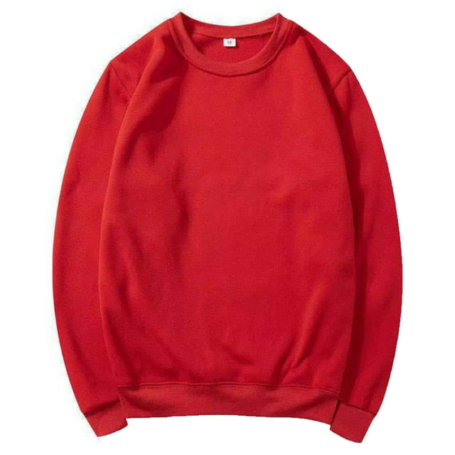 vdgthytj Chandail à Col Rond pour Homme à Manches Longues, Basique, Couleur Unie, Chandails d'Automne en Molleton, Décontracté, Ample, Chandail à Enfiler