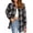 Black Pink, variant on Fantaslook Plaid Flannel Shirts for Women Oversized Long Sleeve Button Down Shirts Blouses Tops