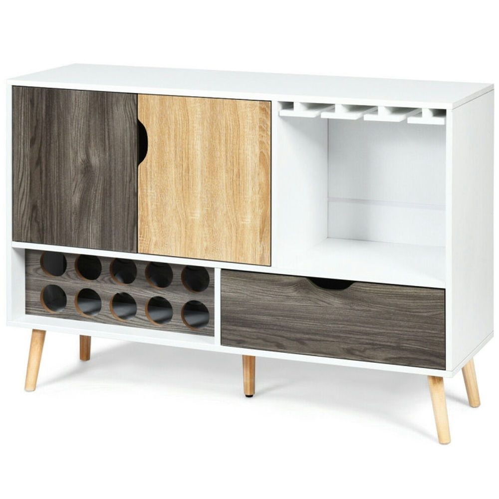 Finihen Kitchen Storage Cabinet, Buffet Sideboard, Mid-Century Buffet Sideboard Wooden Storage Cabinet, for Dining Room, Kitchen, Living Room, Gray Finihen Kitchen Storage Cabinet, Buffet Sideboard, Mid-Century Buffet Sideboard Wooden Storage Cabinet, for Dining Room, Kitchen, Living Room, Gray