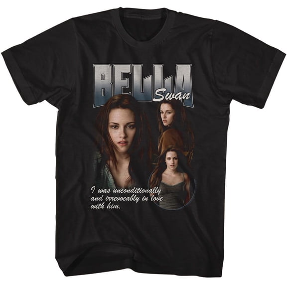 Twilight Bella Ireevocably In Love Black Adult T-Shirt