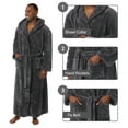 thumbnail image 2 of Ross Michaels Mens Robe Big & Tall with Hood - Long Plush 400GSM Luxury Fleece Bathrobe with Shawl Collar (Grey, Large-X-Large), 2 of 3