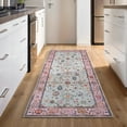 thumbnail image 4 of GLN Rugs Ayder - Indoor, Machine Washable Area Rug 2'6"x9'8" Turkish Pink Home Carpet, All Ages, 4 of 8