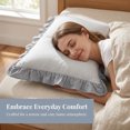 thumbnail image 2 of REGALWOVEN 2 Pcs Cotton Pillowcase,   Pillow Cases Envelope Closure, Pillow Covers for Women Men, Wrinkle Resistant Durable Gray B Queen, 2 of 5