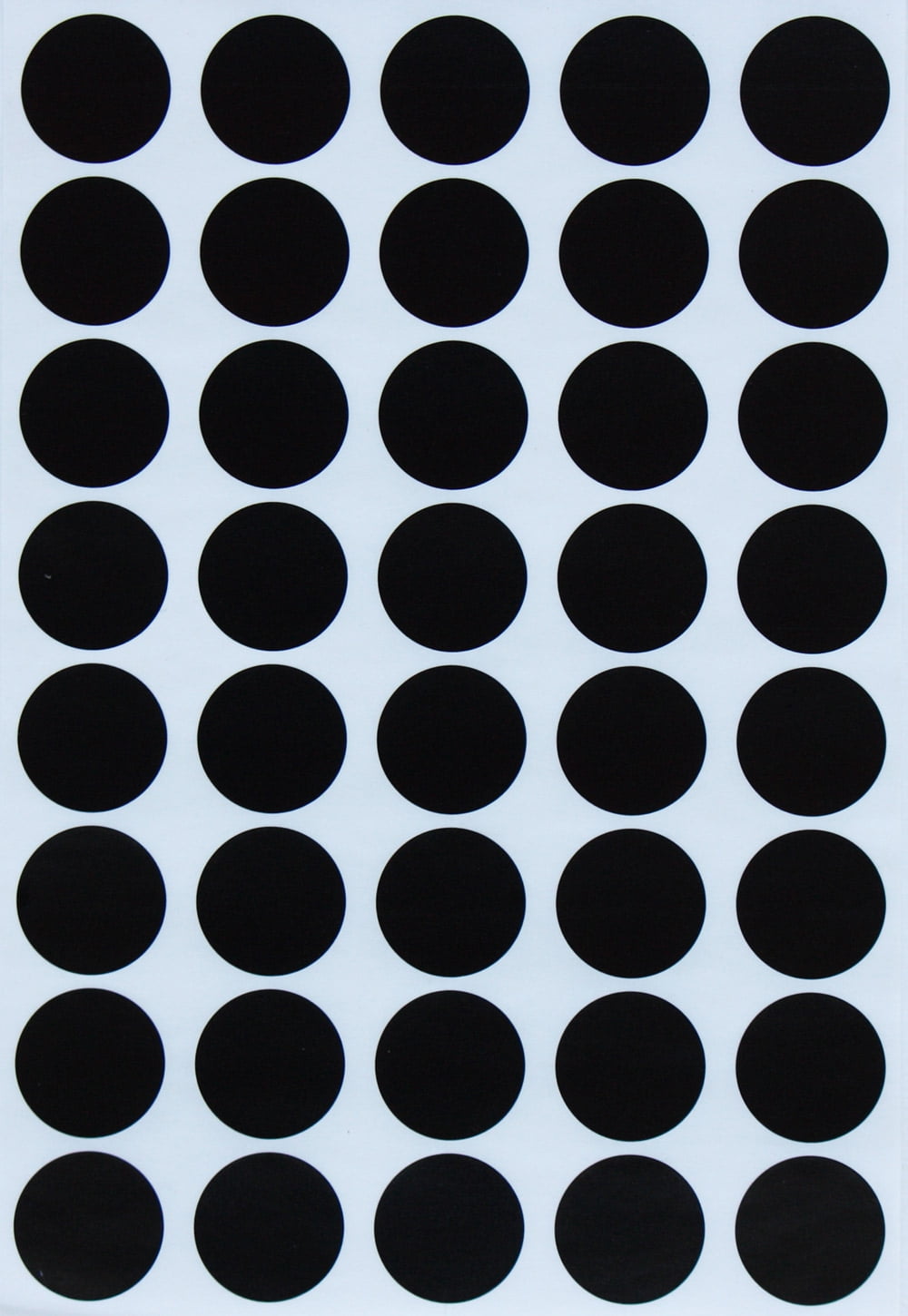 Royal Green Circle Stickers Color Dots Labels 19mm 3/4 inch Black