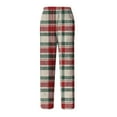 thumbnail image 5 of Havenx Men's Pajama Pants Cotton Microfleece Plaid Flannel Pajama Bottoms 2025 Plus Size Sleeping Pants Elastic Waist Straight-Leg Soft Lounge Pants,Red 2XL, 5 of 6