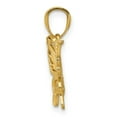 thumbnail image 2 of Auriga 14K Yellow Gold Diamond-cut Butterfly Pendant for Women (Length - 18mm, Width - 15mm), 2 of 6