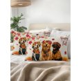 thumbnail image 3 of Outdoor Pillows Waterproof, Happy Fall Bedding Throw Pillows with Insert for Couch Sofa Bed, Cute Dogs Maple Branch Thanksgiving Farmhouse 12x20 Inch Pillowcases Decorative Patio Pillow Set of 1, 3 of 8