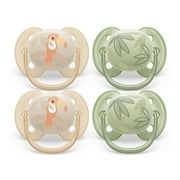 Philips Avent Ultra Soft Pacifier - 4 X Soft and Flexible Baby Pacifiers For Babies Aged 0-6 Months, Bpa Free with Sterilizer Carry Case (Model SCF091/24)