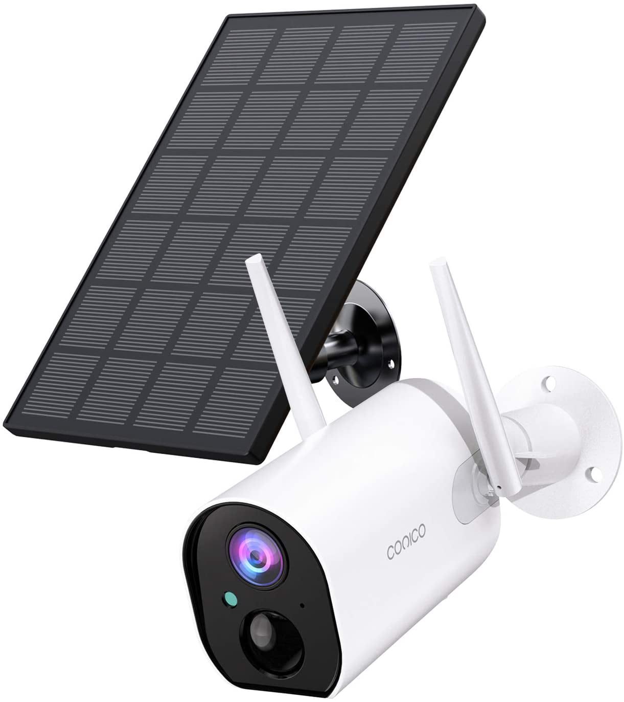 Outdoor Security Camera, Conico Wireless Solar Rechargeable Battery Powered Home IP Camera
