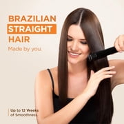 Kativa Brazilian Keratin Hair Straightening Kit – 12-Week Salon Treatment with Argan Oil, Shea Butter & Keratin – Frizz-Free, Silky, Straight Hair – Formaldehyde-Free & Safe for All Hair Types