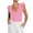 Pink, variant on Rezuofi 1 Pcs Women's Summer Sleeveless Tops V Neck Ruffle Shirts Ribbed Knit Tank Top Blouse Ladies Clothes 2025