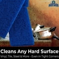 thumbnail image 2 of Mop Mob 10" x 4.5" Blue Medium-Duty Nylon Scouring Pad, 5 Pack, 2 of 6