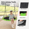 thumbnail image 2 of RedSwing 40" Flying Saucer Tree Swing for Kids Outdoor, Large Round Tire Swing with Heavy-Duty Foam Padded Steel Frame, Adjustable Ropes, 500 lb Capacity, Green, 2 of 8