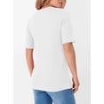 thumbnail image 7 of ANRABESS Womens Half Sleeve Tops Crewneck Shirts Basic Fit Tee Trendy 2026 Spring Summer Business Casual T-Shirts White L, 7 of 7