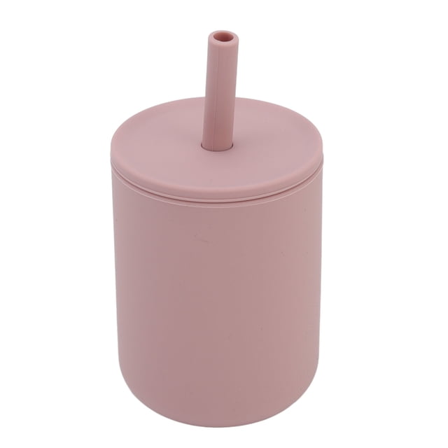 Vaso de silicona BuyWeek con pajita para niños pequeños 210 ml