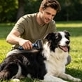 thumbnail image 4 of Pet Dematting Comb, Double Sided Dog Cat Grooming Brush with Stainless Steel Blades, Undercoat Rake for Long Hair Mat Removal, 4 of 9