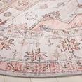 thumbnail image 3 of SAFAVIEH Arizona Hoyt Medallion Machine Washable Area Rug, Beige/Rust, 6' x 6' Round, 3 of 10
