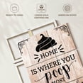 thumbnail image 6 of Elephant Stock Home Poop Typography Wall Art - Vertical Multi Panel Canvas - Bathroom Wall Decor - Wall Signs Multi Panel - Black And Beige Decor - 32" x 50", 6 of 8