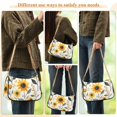 thumbnail image 4 of FORMRS Womens Shoulder Bag with Chain Strap Clutch Purse Cute Tote Handbag, White Watercolor Sunflowers, 4 of 7