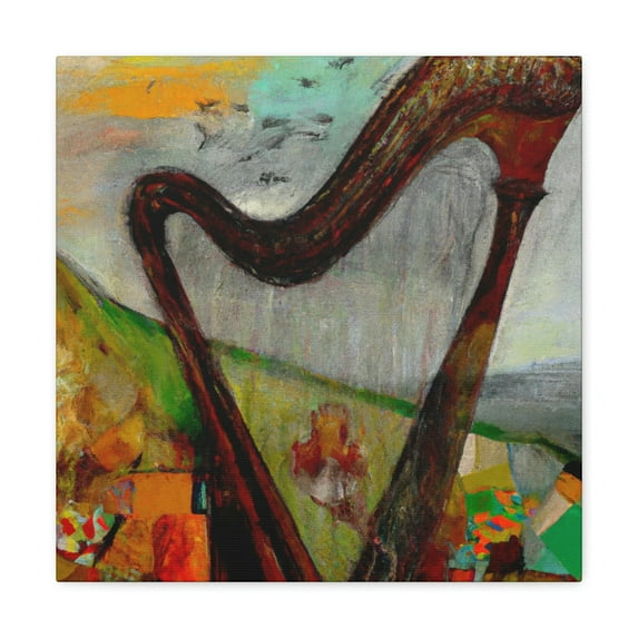 Harp in Harmonious Colors - Canvas