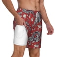 thumbnail image 2 of Kdxio Dragons2 Print Men'S Swim Trunks With Compression Liner 7 Inch Inseam Quick Dry Swim Shorts, 2 of 7