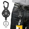 thumbnail image 1 of 1/2Pcs Polygonal Carabiner Keychain with 60cm Retractable Wire Rope Lobster Clasp Design Easy Key Fixation Climbing Camping Travel Keychain, 1 of 7