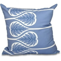 Simply Daisy 16" x 16" Fern 1 Floral Outdoor Pillow, Blue
