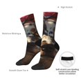 thumbnail image 4 of Disketp Flower Crown Dog Unisex Crew Socks Lightweight Breathable Ventilation Ankle Socks, Mid-calf socks for Daily, 4 of 6